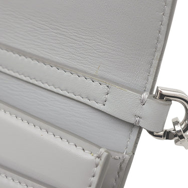 ジバンシイ GIVENCHY チェーン ショルダーバッグ クラウドグレー レザー チェーンウォレット シルバー金具 ロゴ