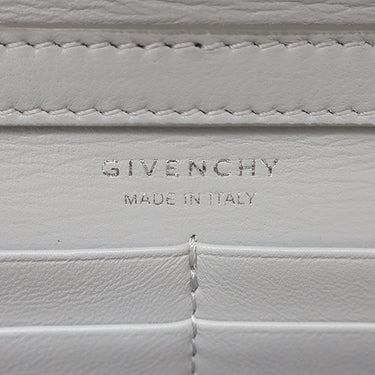 ジバンシイ GIVENCHY チェーン ショルダーバッグ クラウドグレー レザー チェーンウォレット シルバー金具 ロゴ