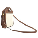 バーバリー BURBERRY ミニ ポケットバッグ 8031746 ナチュラル×モルトブラウン キャンバス レザー 2WAYバッグ ゴールド金具 茶 ハンドバッグ ショルダー