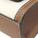 バーバリー BURBERRY ミニ ポケットバッグ 8031746 ナチュラル×モルトブラウン キャンバス レザー 2WAYバッグ ゴールド金具 茶 ハンドバッグ ショルダー