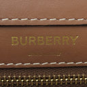 バーバリー BURBERRY ミニ ポケットバッグ 8031746 ナチュラル×モルトブラウン キャンバス レザー 2WAYバッグ ゴールド金具 茶 ハンドバッグ ショルダー