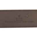 グッチ GUCCI スクエアバックル GGベルト #75 722370 ベージュ×ブラウン GGスプリームキャンバス ベルト ゴールド金具 スターマーク入り