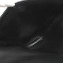 セリーヌ CELINE トライアングルバッグ ブラック レザー ショルダーバッグ シルバー金具 ポシェット ロゴプリント 黒