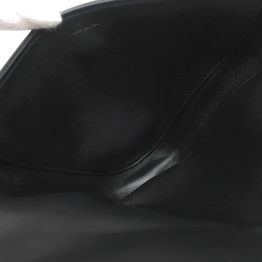 セリーヌ CELINE トライアングルバッグ ブラック レザー ショルダーバッグ シルバー金具 ポシェット ロゴプリント 黒