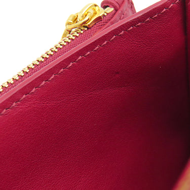 バーバリー BURBERRY ノバチェック チェーンショルダー ベージュ×レッド キャンバス レザー ショルダーバッグ ゴールド金具