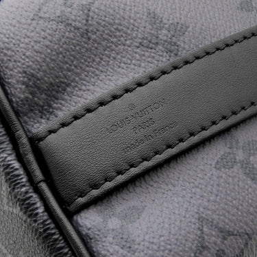 ルイヴィトン LOUIS VUITTON キーポル バンドリエール 25 M46271 モノグラムエクリプス レザー モノグラムエクリプスリバースキャンバス 2WAYバッグ ガンメタル金具 黒 ショルダー ハンドバッグ