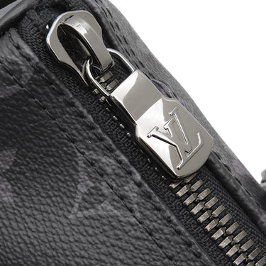 ルイヴィトン LOUIS VUITTON キーポル バンドリエール 25 M46271 モノグラムエクリプス レザー モノグラムエクリプスリバースキャンバス 2WAYバッグ ガンメタル金具 黒 ショルダー ハンドバッグ