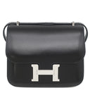 エルメス HERMES コンスタンス3 ミニ ミロワール ブラック ボックスカーフ ショルダーバッグ シルバー金具 2024年製