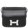 エルメス HERMES コンスタンス3 ミニ ミロワール ブラック ボックスカーフ ショルダーバッグ シルバー金具 2024年製