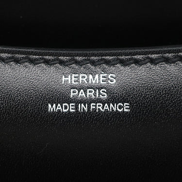 エルメス HERMES コンスタンス3 ミニ ミロワール ブラック ボックスカーフ ショルダーバッグ シルバー金具 2024年製