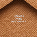 エルメス HERMES カルヴィ デュオ ゴールド ヴォーエプソン カードケース シルバー金具 新品 未使用 茶 フラグメントケース 2026年製