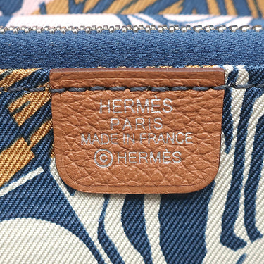 エルメス HERMES アザップ シルクイン コンパクト ゴールド エバーカラー コインケース シルバー金具 茶 2024年製