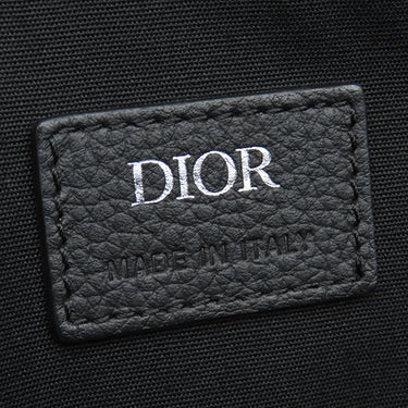 クリスチャン・ディオール Christian Dior イーストウエスト トート ベージュ×ブラック キャンバス レザー 2WAYバッグ ガンメタル金具 マキシ ディオール オブリーク