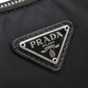プラダ PRADA Re-Edition 2005 Re-Nylon バッグ 1BH204 ブラック ナイロン レザー 2WAYバッグ シルバー金具 黒 三角ロゴプレート