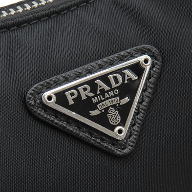 プラダ PRADA Re-Edition 2005 Re-Nylon バッグ 1BH204 ブラック ナイロン レザー 2WAYバッグ シルバー金具 黒 三角ロゴプレート