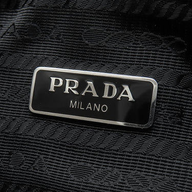 プラダ PRADA Re-Edition 2005 Re-Nylon バッグ 1BH204 ブラック ナイロン レザー 2WAYバッグ シルバー金具 黒 三角ロゴプレート