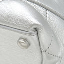 シャネル CHANEL クラブ モナコ チェーントート メタリックシルバー レザー トートバッグ シルバー金具 ココマーク 肩掛け