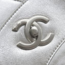 シャネル CHANEL クラブ モナコ チェーントート メタリックシルバー レザー トートバッグ シルバー金具 ココマーク 肩掛け
