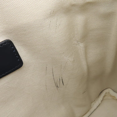クロエ Chloe ボア ミニ トートバッグ C10323 オフホワイト×ネイビー ポリエステル コットン レザー 2WAYバッグ シルバー金具 ハンドバッグ ショルダー キッズ