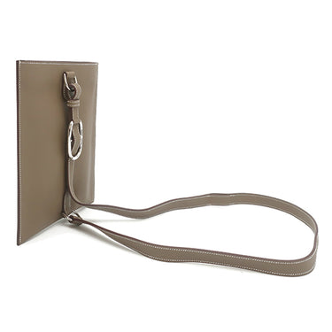 エルメス HERMES ポッシャンプリュス エトゥープ スイフト ボディバッグ シルバー金具 グレージュ シェーヌダンクル