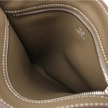 エルメス HERMES ポッシャンプリュス エトゥープ スイフト ボディバッグ シルバー金具 グレージュ シェーヌダンクル