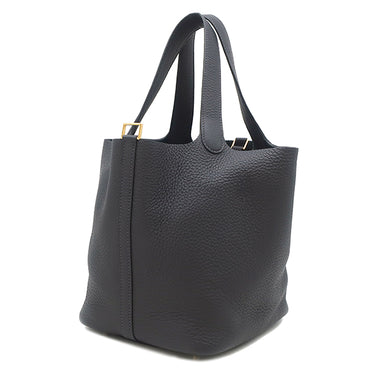 エルメス HERMES ピコタンロック MM 22 キャバン トリヨンクレマンス ハンドバッグ ゴールド金具 紺 2025年製
