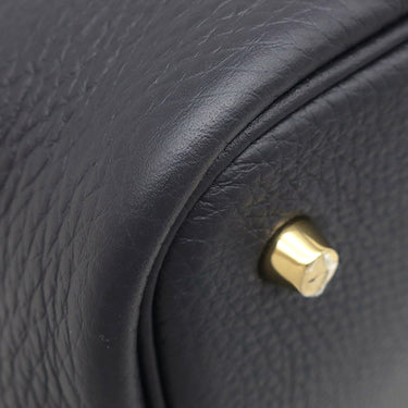 エルメス HERMES ピコタンロック MM 22 キャバン トリヨンクレマンス ハンドバッグ ゴールド金具 紺 2025年製