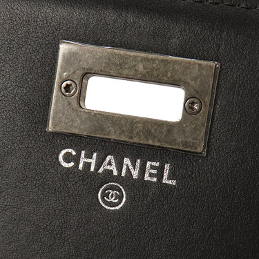 シャネル CHANEL マトラッセ 2.55 ブラック レザー チェーンウォレット ヴィンテージ金具 黒 チェーンショルダー