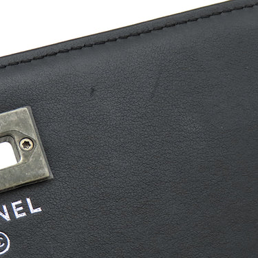 シャネル CHANEL マトラッセ 2.55 ブラック レザー チェーンウォレット ヴィンテージ金具 黒 チェーンショルダー