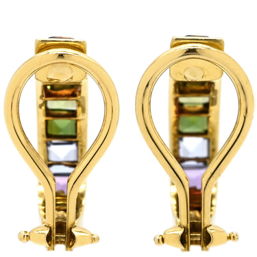ティファニー Tiffany & Co レインボー サファイア マルチカラー×イエローゴールド K18YG サファイア イヤリング T＆Co. Au750 18K 18金 クリップ式 ヴィンテージ