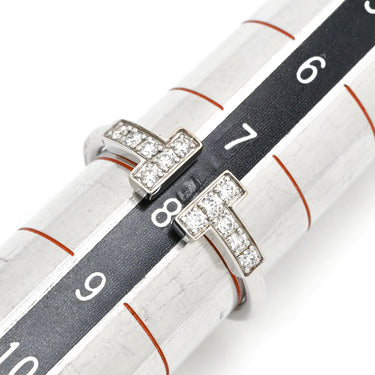 ティファニー Tiffany & Co T ダイヤモンド ワイヤー 68650801 ホワイトゴールド K18WG ダイヤモンド リング 指輪 T&Co. AU750 18K WG 7.5号