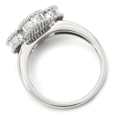 ヴァンクリーフアーペル Van Cleef & Arpels ヴィンテージ アルハンブラ VCARF48900 パールホワイト×ホワイトゴールド K18WG ダイヤモンド マザーオブパール #52(JP12) リング 指輪 シェル 1Pダイヤ 11.5号