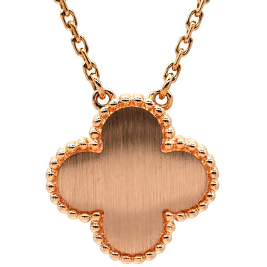 ヴァンクリーフアーペル Van Cleef & Arpels ヴィンテージ アルハンブラ VCARO5SX00 グレー×ローズゴールド K18PG ダイヤモンド グレーマザーオブパール ネックレス 18K PG ダイヤ シェル 2014年ホリデー