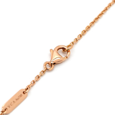 ヴァンクリーフアーペル Van Cleef & Arpels ヴィンテージ アルハンブラ VCARO5SX00 グレー×ローズゴールド K18PG ダイヤモンド グレーマザーオブパール ネックレス 18K PG ダイヤ シェル 2014年ホリデー