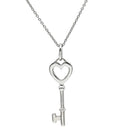 ティファニー Tiffany & Co ハートキー ホワイトゴールド×プラチナシルバー K18WG ダイヤモンド Pt950(チェーン) ネックレス T＆Co. 18K 18金 750 WG PTチェーン 鍵モチーフ