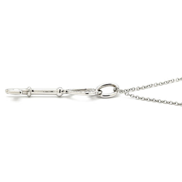 ティファニー Tiffany & Co ハートキー ホワイトゴールド×プラチナシルバー K18WG ダイヤモンド Pt950(チェーン) ネックレス T＆Co. 18K 18金 750 WG PTチェーン 鍵モチーフ