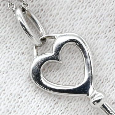 ティファニー Tiffany & Co ハートキー ホワイトゴールド×プラチナシルバー K18WG ダイヤモンド Pt950(チェーン) ネックレス T＆Co. 18K 18金 750 WG PTチェーン 鍵モチーフ