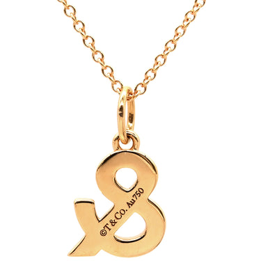 ティファニー Tiffany & Co アンパサンド パヴェダイヤモンド ローズゴールド K18PG ダイヤモンド ネックレス T&Co. Au750 18K ローズゴールド
