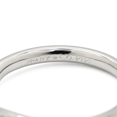 ティファニー Tiffany & Co カーブド バンド ダイヤモンド プラチナシルバー Pt950 ダイヤモンド リング 指輪 T＆Co. Pt950 プラチナ 9石 9粒 エルサペレッティ 8.5号
