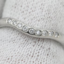 ティファニー Tiffany & Co カーブド バンド ダイヤモンド プラチナシルバー Pt950 ダイヤモンド リング 指輪 T＆Co. Pt950 プラチナ 9石 9粒 エルサペレッティ 8.5号