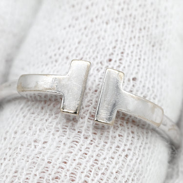 ティファニー Tiffany & Co T ワイヤー ホワイトゴールド K18WG リング 指輪 T＆Co. Au750 18K 18金 Tワイヤー 13号