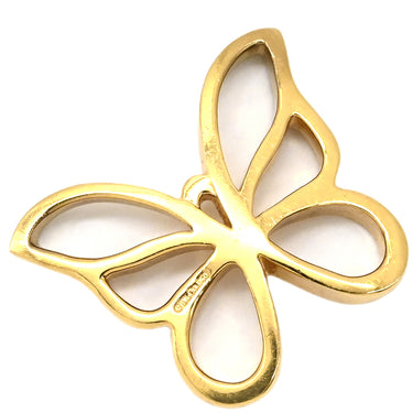 ティファニー Tiffany & Co バタフライ イエローゴールド K18YG ペンダントトップ T&Co. Au750 18K 18金 蝶々 アニマルモチーフ