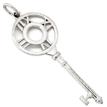 ティファニー Tiffany & Co アトラス キー ミディアム ダイヤモンド ホワイトゴールド K18WG ダイヤモンド ペンダントトップ T&Co. Au750 18K 鍵モチーフ