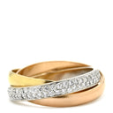カルティエ Cartier トリニティ スモールモデル ホワイトゴールド×イエローゴールド×ピンクゴールド K18WG K18YG K18PG #49 リング 指輪 Au750 18K 3連 3重 3カラー 9.5号