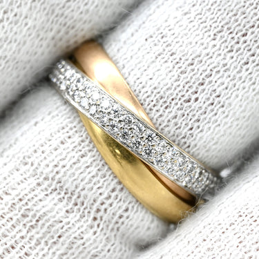 カルティエ Cartier トリニティ スモールモデル ホワイトゴールド×イエローゴールド×ピンクゴールド K18WG K18YG K18PG #49 リング 指輪 Au750 18K 3連 3重 3カラー 9.5号