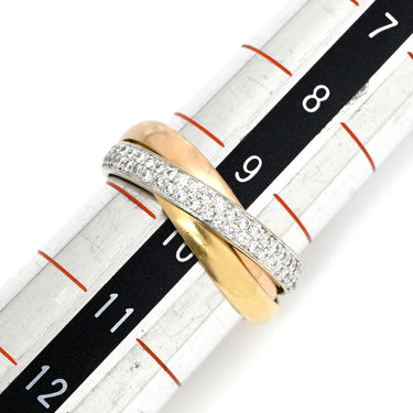 カルティエ Cartier トリニティ スモールモデル ホワイトゴールド×イエローゴールド×ピンクゴールド K18WG K18YG K18PG #49 リング 指輪 Au750 18K 3連 3重 3カラー 9.5号