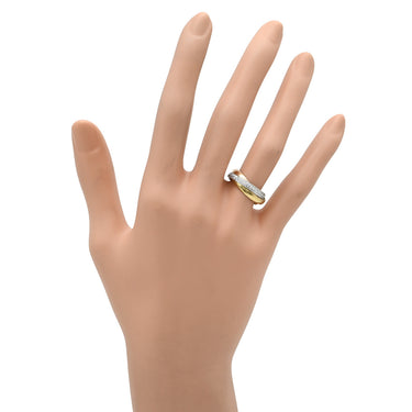 カルティエ Cartier トリニティ スモールモデル ホワイトゴールド×イエローゴールド×ピンクゴールド K18WG K18YG K18PG #49 リング 指輪 Au750 18K 3連 3重 3カラー 9.5号