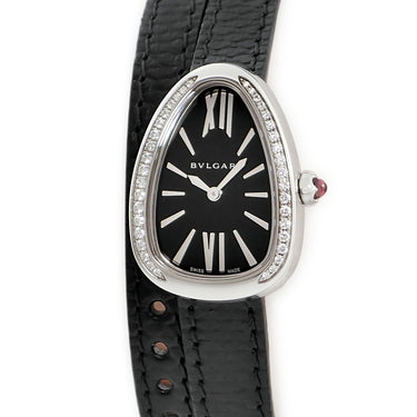 腕時計 ブルガリ BVLGARI セルペンティ SP32BSDL 102921 クオーツ レディース 未使用 純正ダイヤ ブラック 黒 ドゥブルトゥール