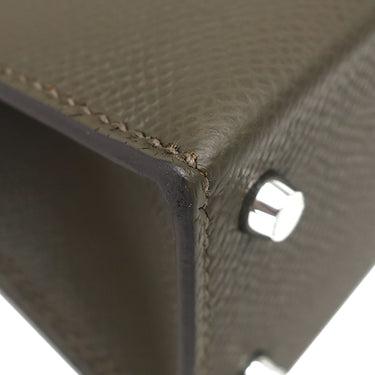 エルメス HERMES ミニケリードゥ 外縫い ヴェールロデン×デュンヌ×ブラック ヴォーエプソン 2WAYバッグ シルバー金具 新品 未使用 トリコロール 2026年製