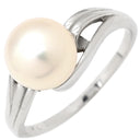 ミキモト MIKIMOTO パール ソリティア パールホワイト×ホワイトゴールド K14WG パール リング 指輪 真珠 1P 1粒 14K 14金 Au585 WG 10号